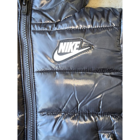 Nike Boys Puffer Jacket Winter Coat Dark Smoke Gray Blue 3T NEW - Picture 9 of 10